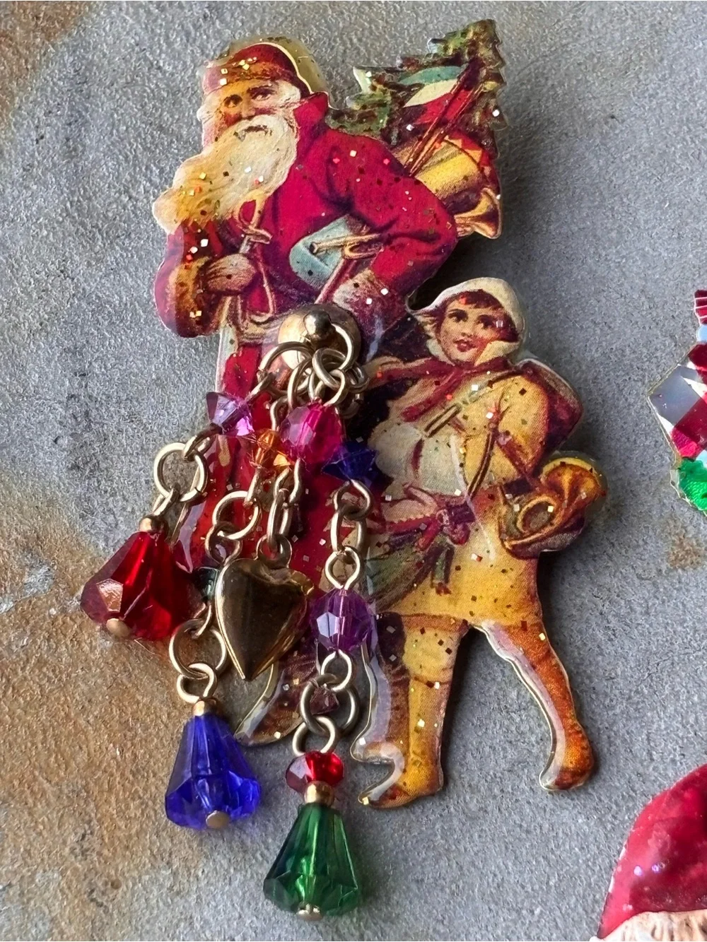 Vintage christmas brooch